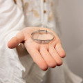 D for Diamond small silver expandable child's bangle