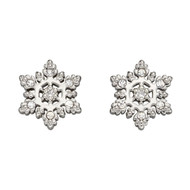 Girls sparkling snowflake stud earrings BE7