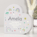 Personalised New Baby heart ornament gift