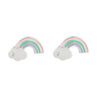 D for Diamond Girls Recycled Silver Rainbow Earrings - E6157