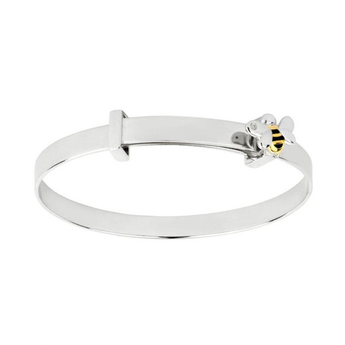 D for Diamond Honey Bee Bangle 