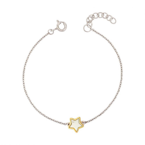 Recycled silver star bracelet for girls by D for Diamond