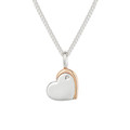 D for Diamond Girls Recycled Silver Heart Necklace