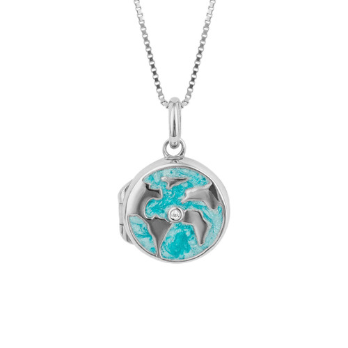You're My World- diamond earth locket by D for Diamond
