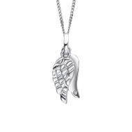 D for Diamond silver wings pendant P5366