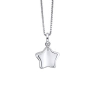 D for Diamond girls silver star locket necklace P5361