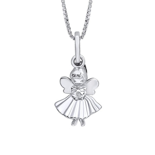 P5357 D for Diamond Girls Fairy Pendant