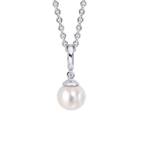 D for Diamond Freshwater Pearl Drop Pendant - P5360W