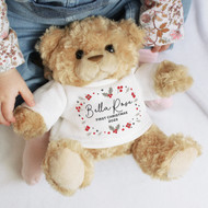 Cuddly Christmas Teddy Bear with Personalised Top