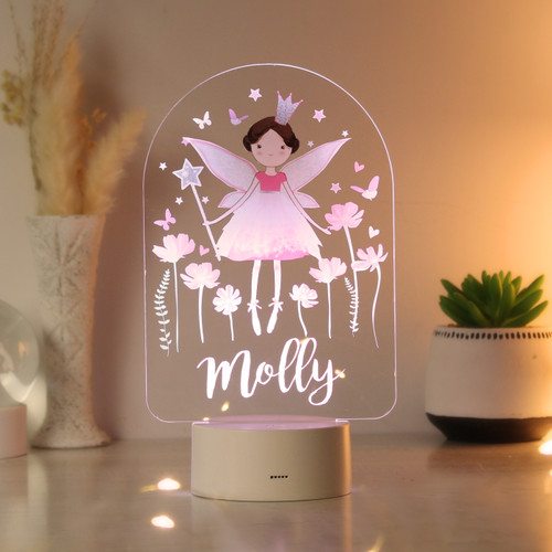 Personalised Fairy Colour Changing Night Light (P1013A49)