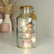 Personalised Glass Jar Fairy Night Light P050731