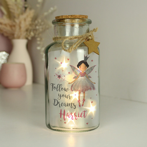 Personalised Glass Jar Fairy Night Light P050731