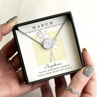 March Birth Flower Necklace