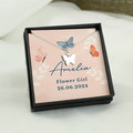 Butterfly necklace with printed gift box insert