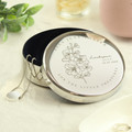 Personalised July Birth Flower Trinket Pot 