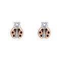 D for Diamond girls ladybird earrings