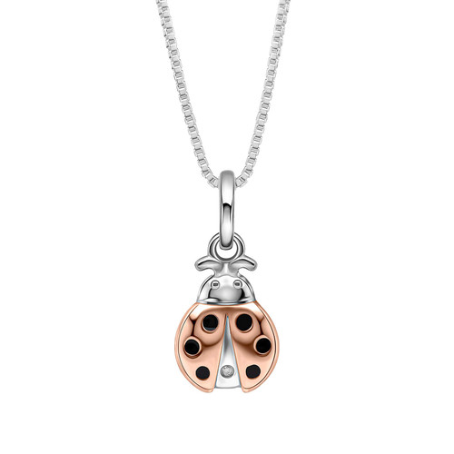 D for Diamond Ladybird Pendant with Diamond (P5420)