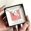August birthday flower necklace - poppy pendant