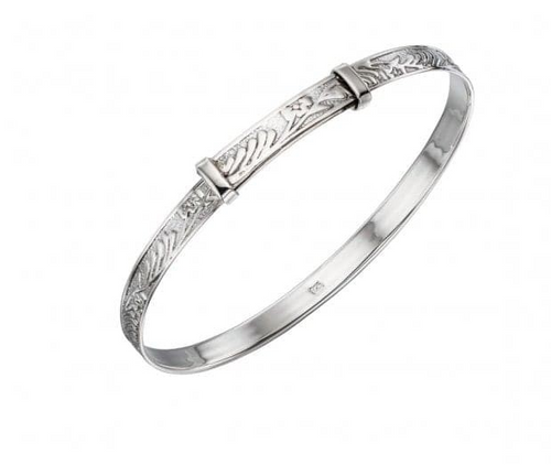Child's silver expanding bangle