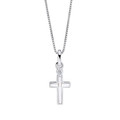 Mother of Pearl and Diamond children's cross pendant