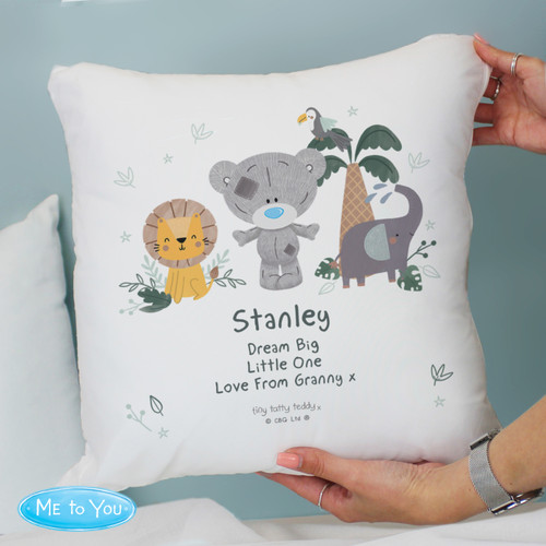 Kids Personalised safari theme cushion
