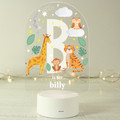 Kids Personalised Animal Alphabet LED Colour Changing Night Light
