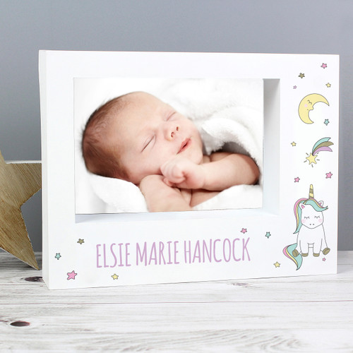 Personalised Baby Unicorn  Photo Frame