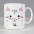 Kids Personalised Cute Cat Face Mug