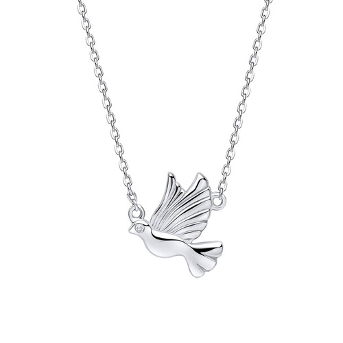 Girls D for Diamond Dove Necklace N4658 