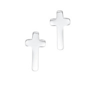 Silver cross earrings for girls
