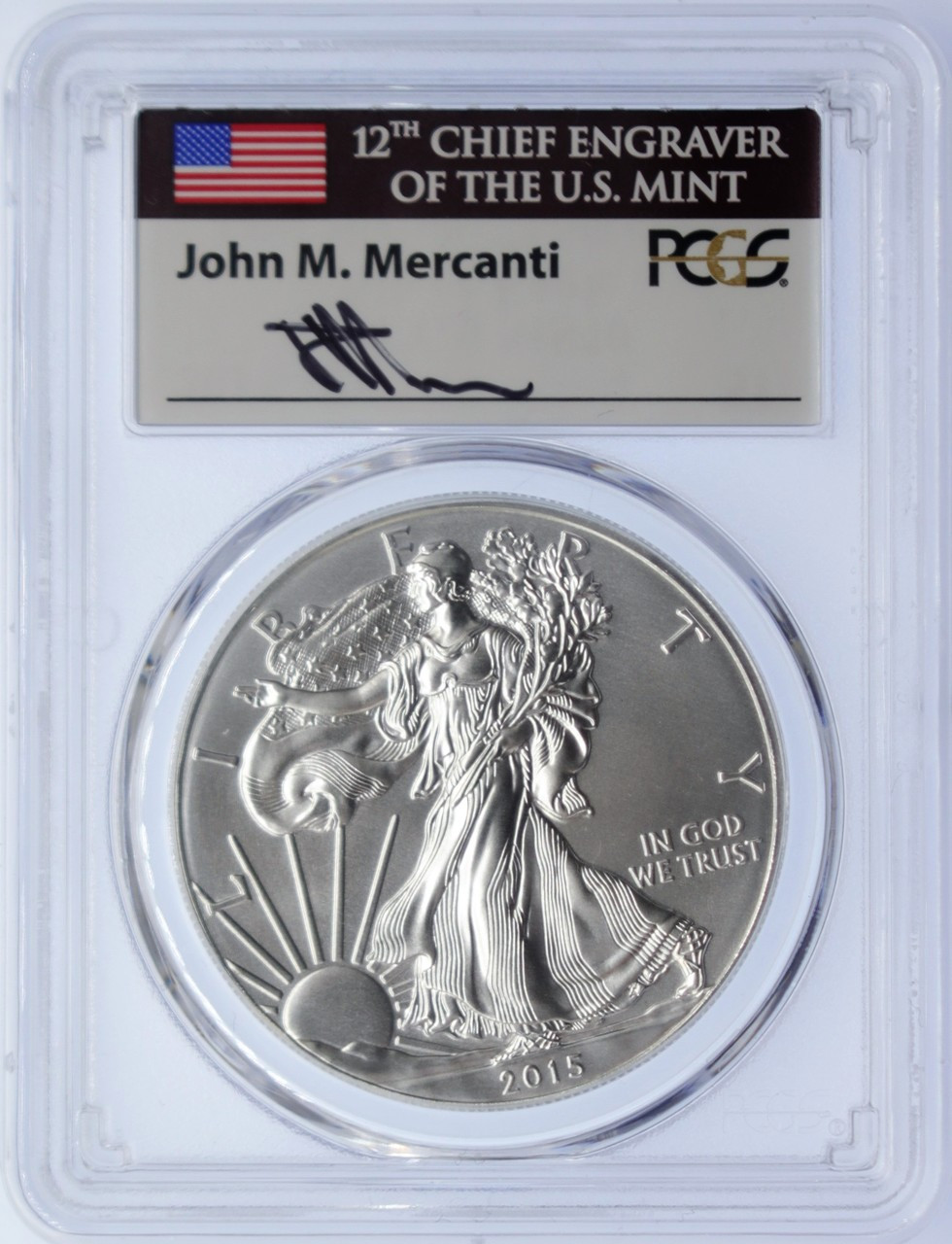 2015-(P) Silver Eagle PCGS MS70 Mercanti Struck at Philadelphia - The ...