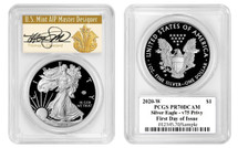 2017 FDOI W American Silver Eagle PCGS PR70 DCAM Thomas Cleveland Signed