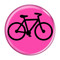 Enthoozies Bike Silhouette Cycling Biking Fuchsia 1.5" Pinback Button