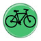 Enthoozies Bike Silhouette Cycling Biking Mint 1.5" Pinback Button