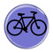 Enthoozies Bike Silhouette Cycling Biking Periwinkle 1.5" Pinback Button