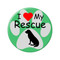 I Love my Rescue Dog Mint 1.5" Pinback Button Flair Accessory