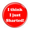 Enthoozies I Think I Just Sharted! Fart Red 2.25 Inch Diameter Pinback Button