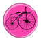 Enthoozies Bike Velocipede Boneshaker Cycling Biking Fuchsia 1.5" Pinback Button