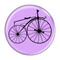 Enthoozies Bike Velocipede Boneshaker Cycling Biking Lavender 1.5" Pinback Button