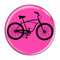 Enthoozies Bike Road Cruiser Cycling Biking Fuchsia 1.5" Pinback Button