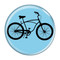 Enthoozies Bike Road Cruiser Cycling Biking Sky Blue 1.5" Pinback Button