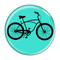 Enthoozies Bike Road Cruiser Cycling Biking Turquoise 1.5" Pinback Button