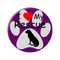 Enthoozies I Love my Rescue Dog Paw Print Magenta 1.5" Refrigerator Magnet