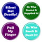 Fart Humor Funny Phrases 1.5 Inch Diameter Refrigerator Magnets 4 Pack