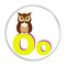 Enthoozies Letter O Owl Initial Alphabet 1.5" Refrigerator Magnet