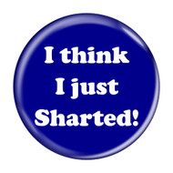 I Think I Just Sharted! Fart Dark Blue 2.25 Inch Diameter Refrigerator Bottle Opener Magnet
