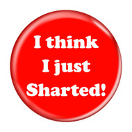 I Think I Just Sharted! Fart Red 2.25 Inch Diameter Refrigerator Bottle Opener Magnet