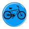 Enthoozies Bike Road Cruiser Cycling Biking Aqua 1.5" Refrigerator Magnet