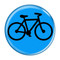 Enthoozies Bike Silhouette Cycling Biking Aqua 1.5" Refrigerator Magnet