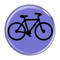 Enthoozies Bike Silhouette Cycling Biking Periwinkle 1.5" Refrigerator Magnet